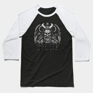 Krampus Heavy Metal Design Baseball T-Shirt